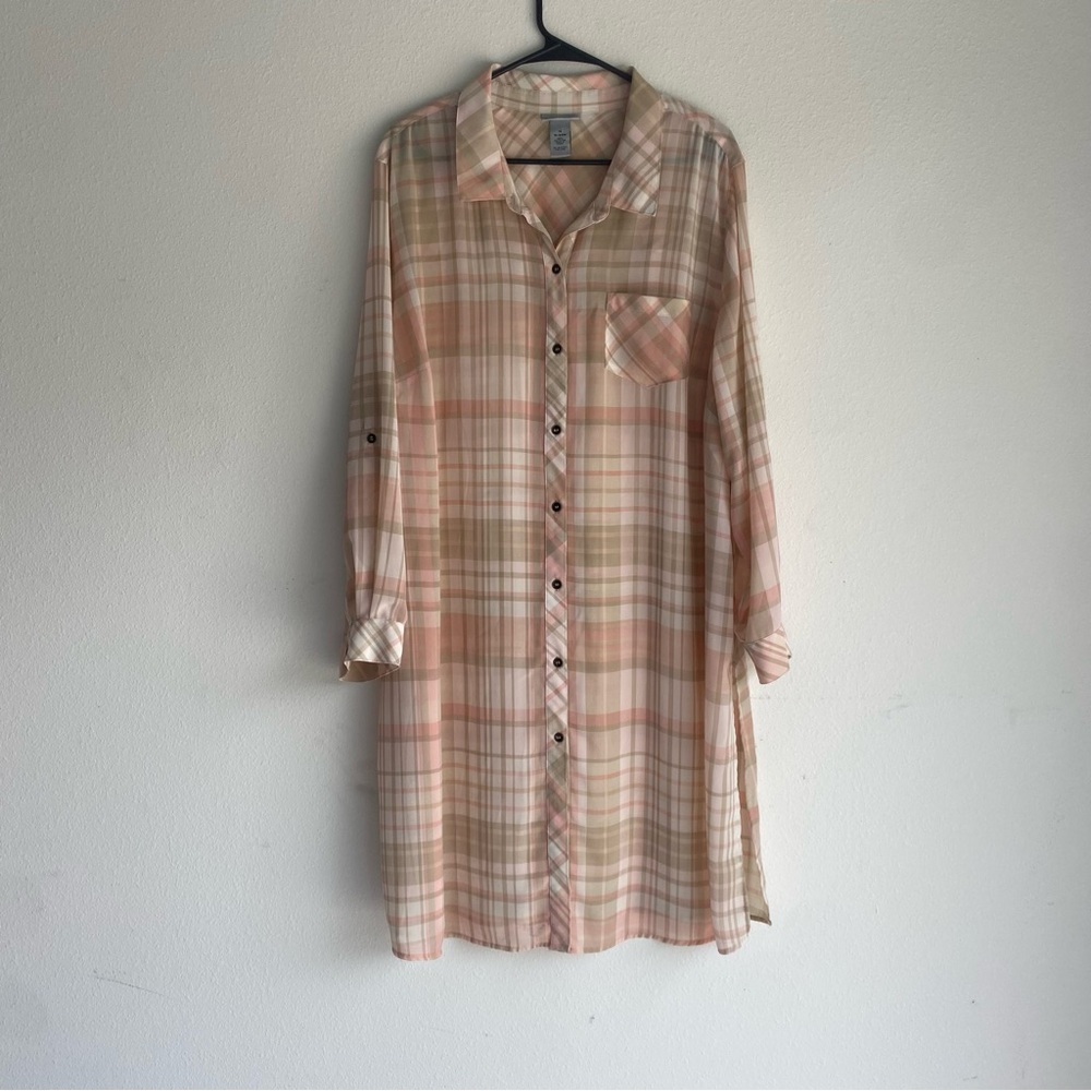 Plaid Button Down Dress